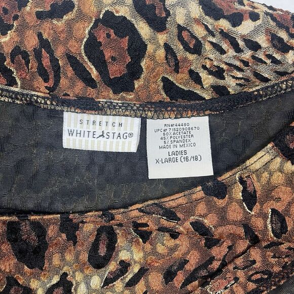 Vintage Y2K White Stag Women XL 16/18 Velvet Burnout Tank Top Whimsigoth 90s - Picture 6 of 8